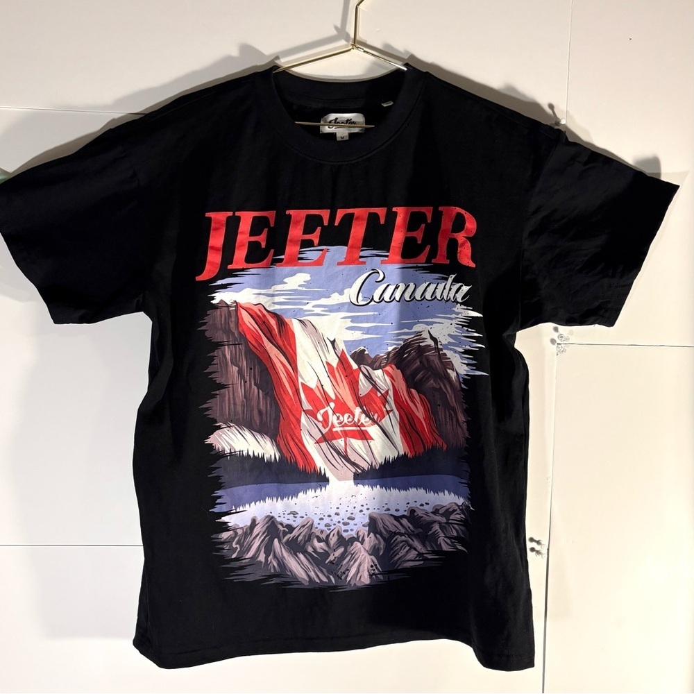 Jeeter Black Graphic Men's T-Shirt, Sz M, great condition. 100% cotton.